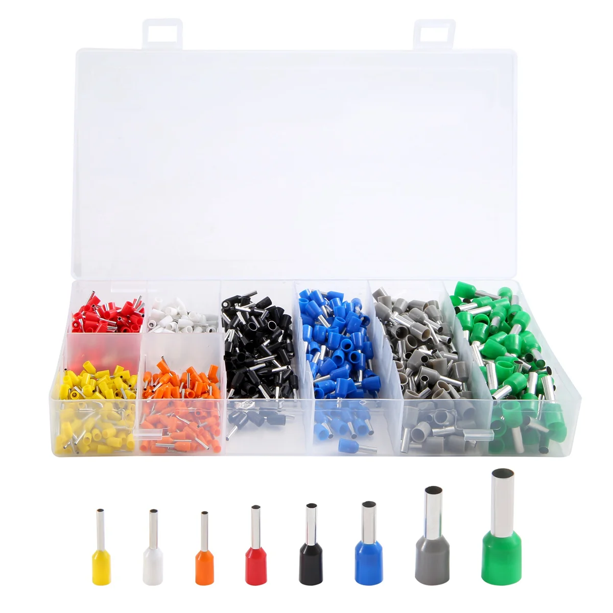 

800 PCS Ferrules kit, Wire Ferrules Crimp Connector, Insulated Cord Pin End Terminal AWG 22-10 Kit ,Great Assortment Ferrules