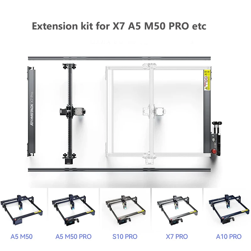 Комплект для расширительной зоны гравировки для ATOMSTACK X7 S10 A10 Pro A5 M50 Pro, лазерный гравер 850x410 мм, оригинальный удлинитель
