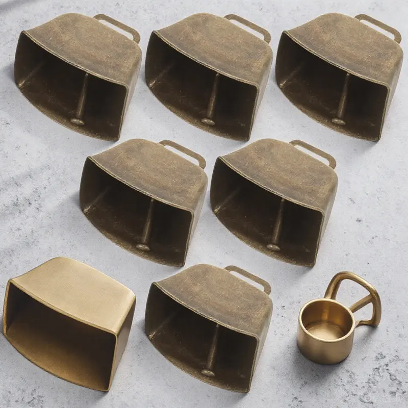 

6 медных колокольчиков для животных: для овец, крупного рогатого скота, мелких домашних животных, для звонков и оповещения