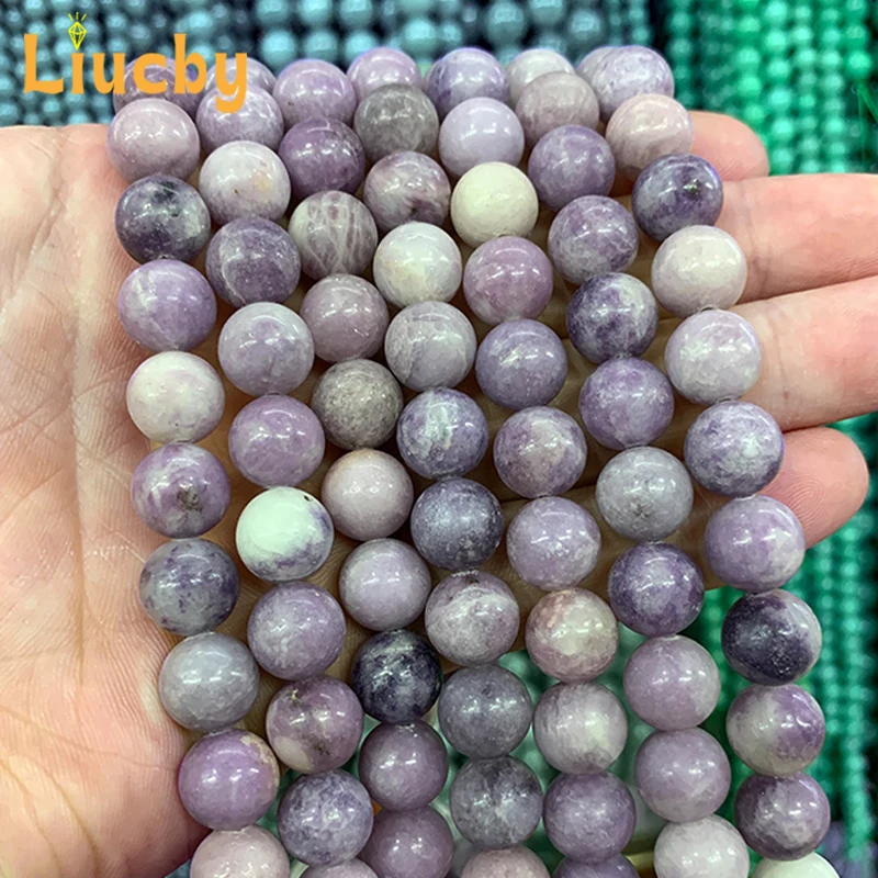 Natural Stone light purple Lilac Handmade beads DIY Accessories Earrings Ring Crafts For Jewelry Making 15