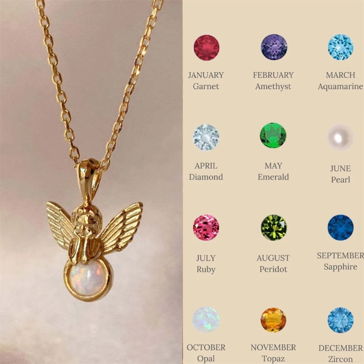 New Light Luxury French Vintage Guardian Angel Pendant Necklace with Australian Treasure Sweater Chain