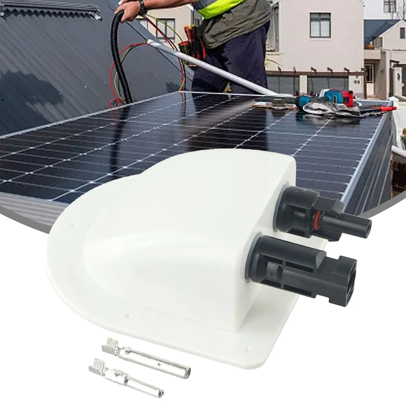 Câble de fil de panneau solaire pour caravane, boîte d'étanchéité à Double trou pour glande d'entrée, connecteur de câble incurvé étanche pour camping-car et bateaux