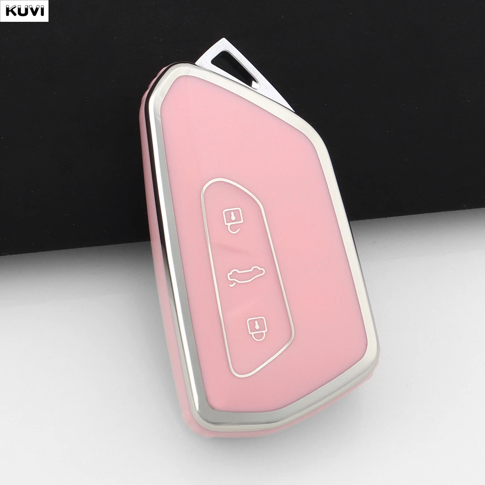 TPU Autoschlüssel-Hülle für VW Volkswagen Golf 8 MK8 ID3 ID4 Cupra Skoda Octavia A8 SEAT Leon MK4 Formentor Tarraco
