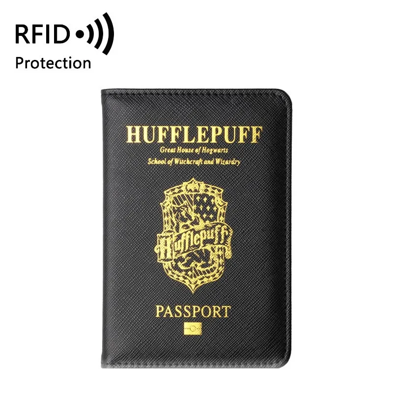 Harries Potters Movie Peripherals Retro Passport Cover PU Travel Card Holder Card Bag Multi-functional Card Slotstorage Bag Gift