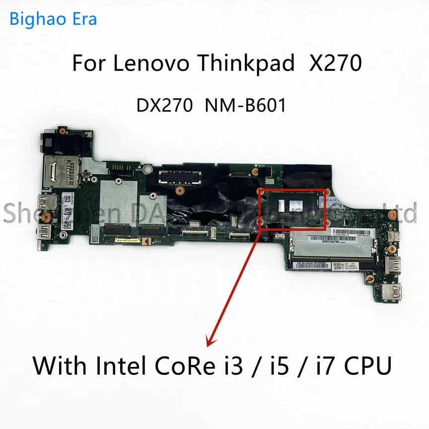 

DX270 NM-B061 For Lenovo Thinkpad X270 Laptop Motherboard With i3 i5-7300U I7-7500U CPU,Fru:01LW714 01HY507 01YR991 01HY506