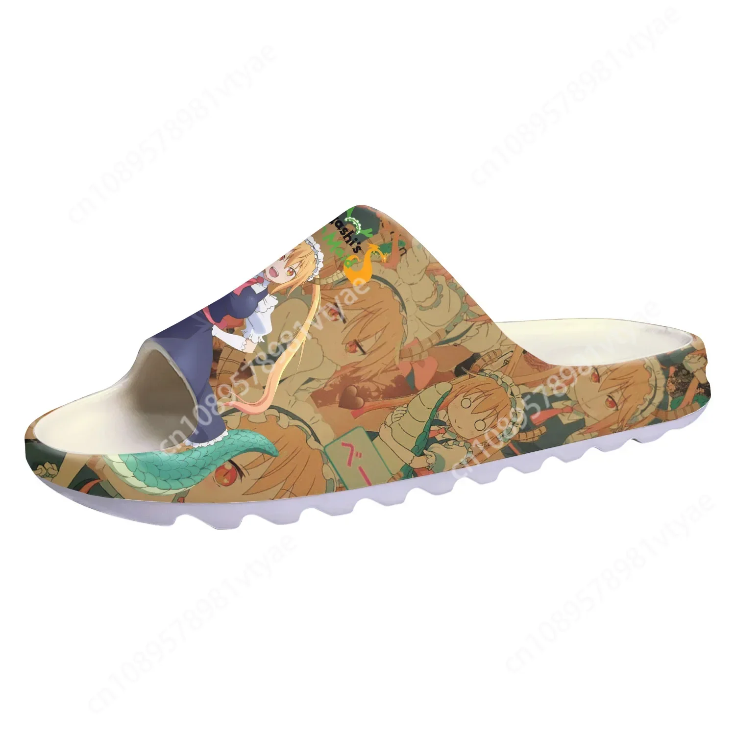 Miss Kobayashi Dragon Maid Tohru Soft Sole Sllipers Mens Womens Teenager Home Clogs Step In Water Shoe On Shit Customize Sandals