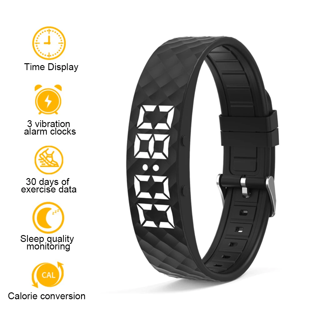 

Smart Watch Bracelet Sport Digital Pedometer Sleep Monitoring Smart-watch Rechargeable Alarm Waterproof Smart Digital Bracelet
