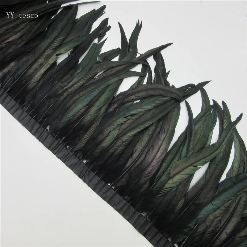 wholesale 5 yards/lot 30-35cm To Selection Rooster Tail Wedding Bride Dresses Decoration Skirt Feathers Party Decorative Strip