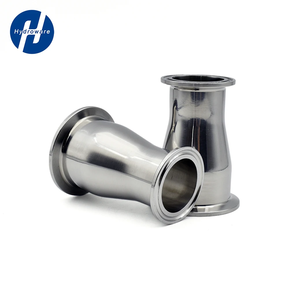 

Ferrul O/D (19/25/32/38/45/51/63/76/89/102mm) Concentic Pipe Fitting Tri Clamp 304 stainless steel pipe reducer Adapter 3/4"-4"