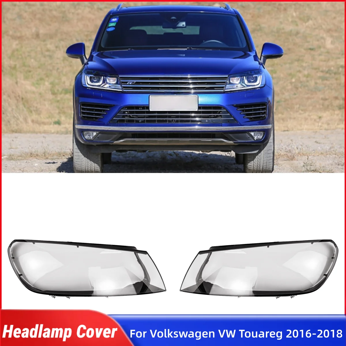 

For Volkswagen VW Touareg 2016 2017 2018 Accessories Lights Cover Headlight Lens Car Front Headlight Lens Cover Lights Shell