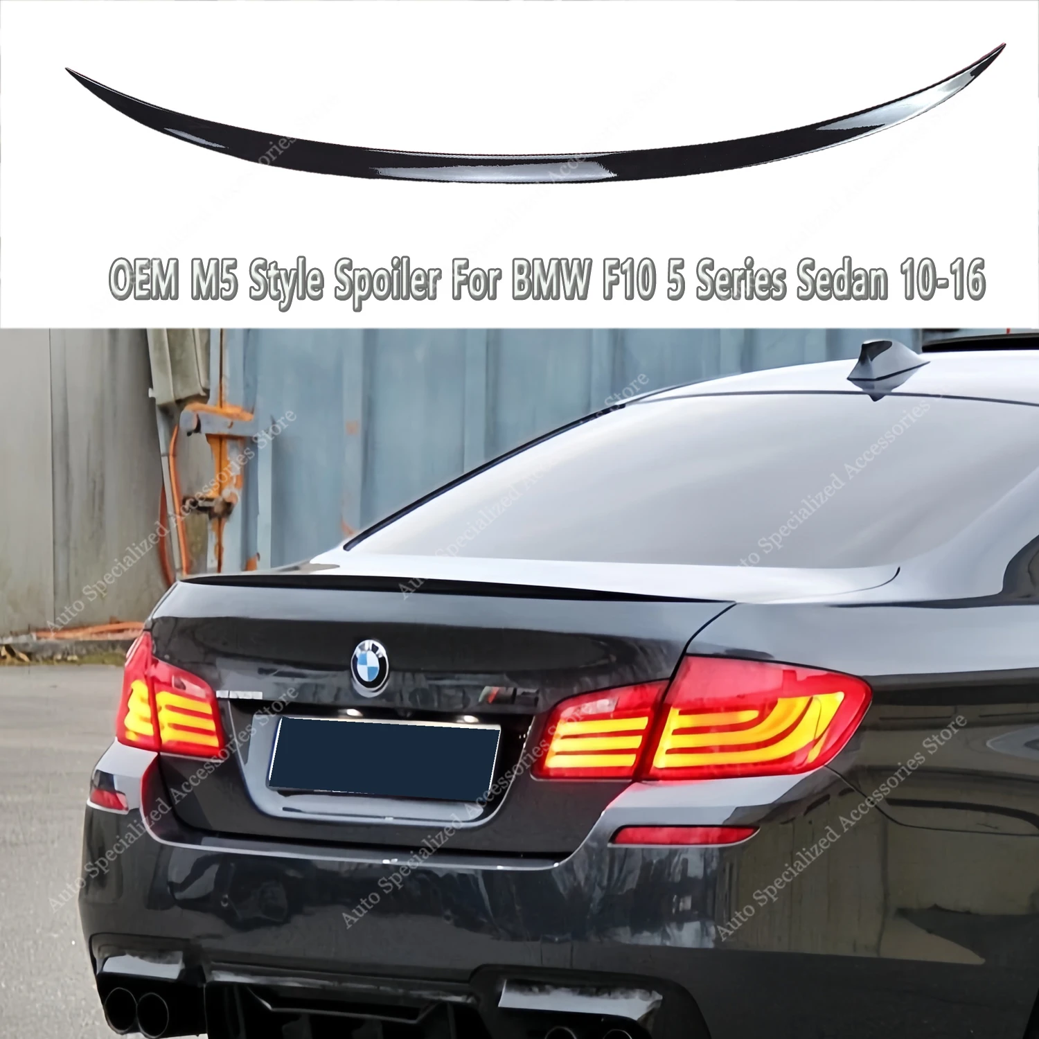 M5 Style Rear Spoiler For BMW F10 520d 530i 530d 535d M550i M550d M5 2010-2016 Rear Trunk Spoiler Styling Bodykits Tuning