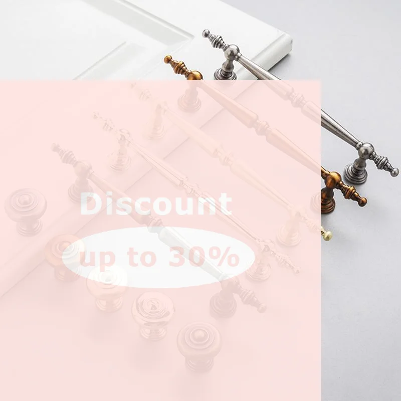 [1Pcs Single-Hole Drawer Knob Aluminum Alloy Cupboard Handle Vintage Furniture Handle French Cabinet & Wardrobe Door Pulls]