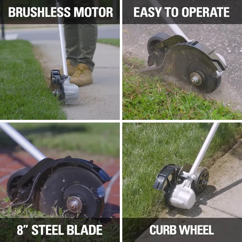 40V 8 "Borstelloze Edger, 4.0ah Usb Batterij En Oplader Inbegrepen