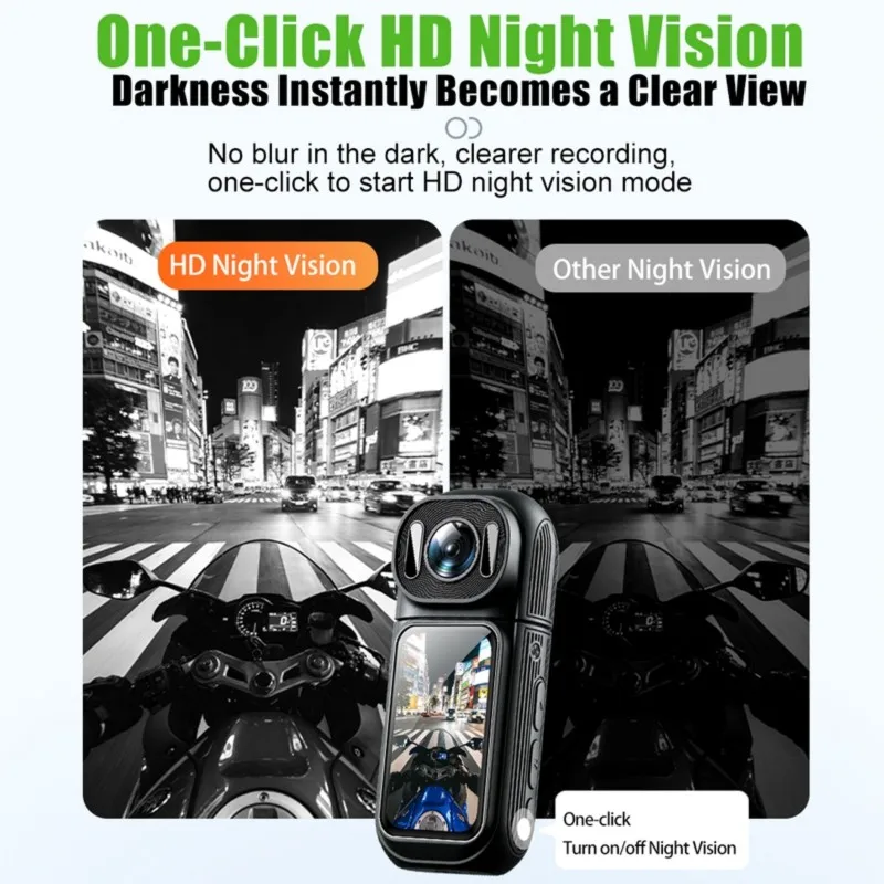 FEDI-Vlog Sports Cam 2.7K Action Camera 180° Rotatable Lens Night Vision EIS Anti-Shake Wifi For Bike Diving Travel