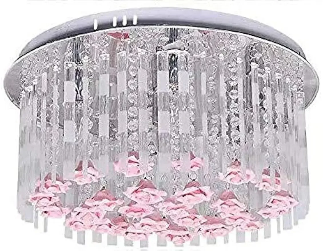 

Light in Crystal Tube Drum Shade Pendant Chandeliers ing for Bedroom, Girls Room. Ceiling Fixture