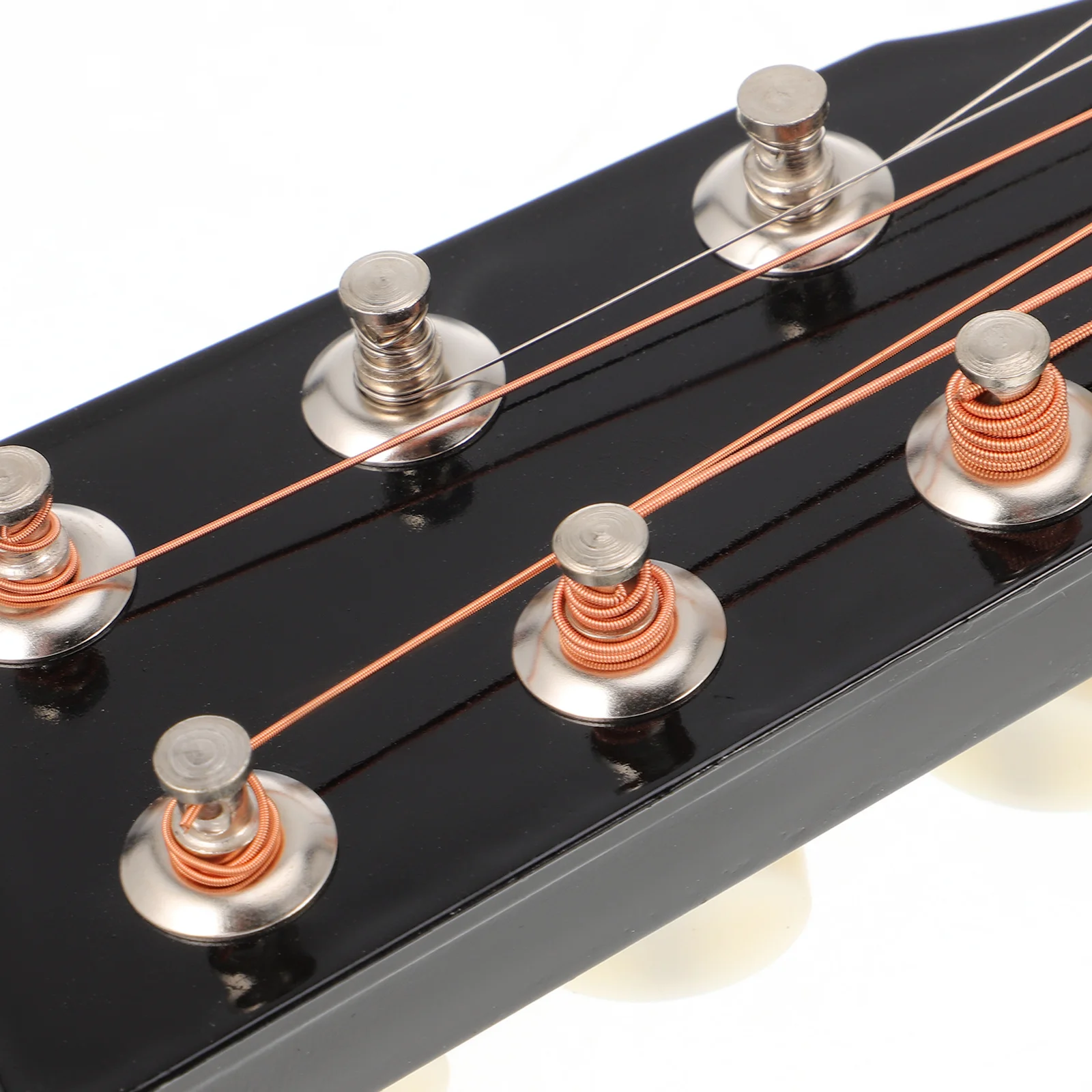 21 Inch Wooden Acoustic Guitar For Kids Children Beginners Portable Musical Instrument Black Color Smooth Action Elastic String