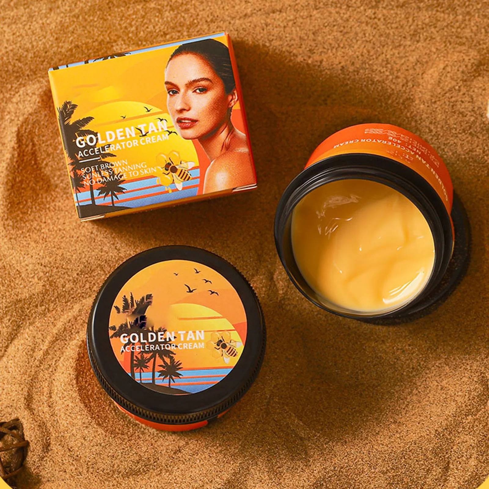 Face Body Long Lasting Bronzer Skin Tanner Tanning Cream Tanning Accelerator Cream Nourishing Natural Self-Tanning Lotion
