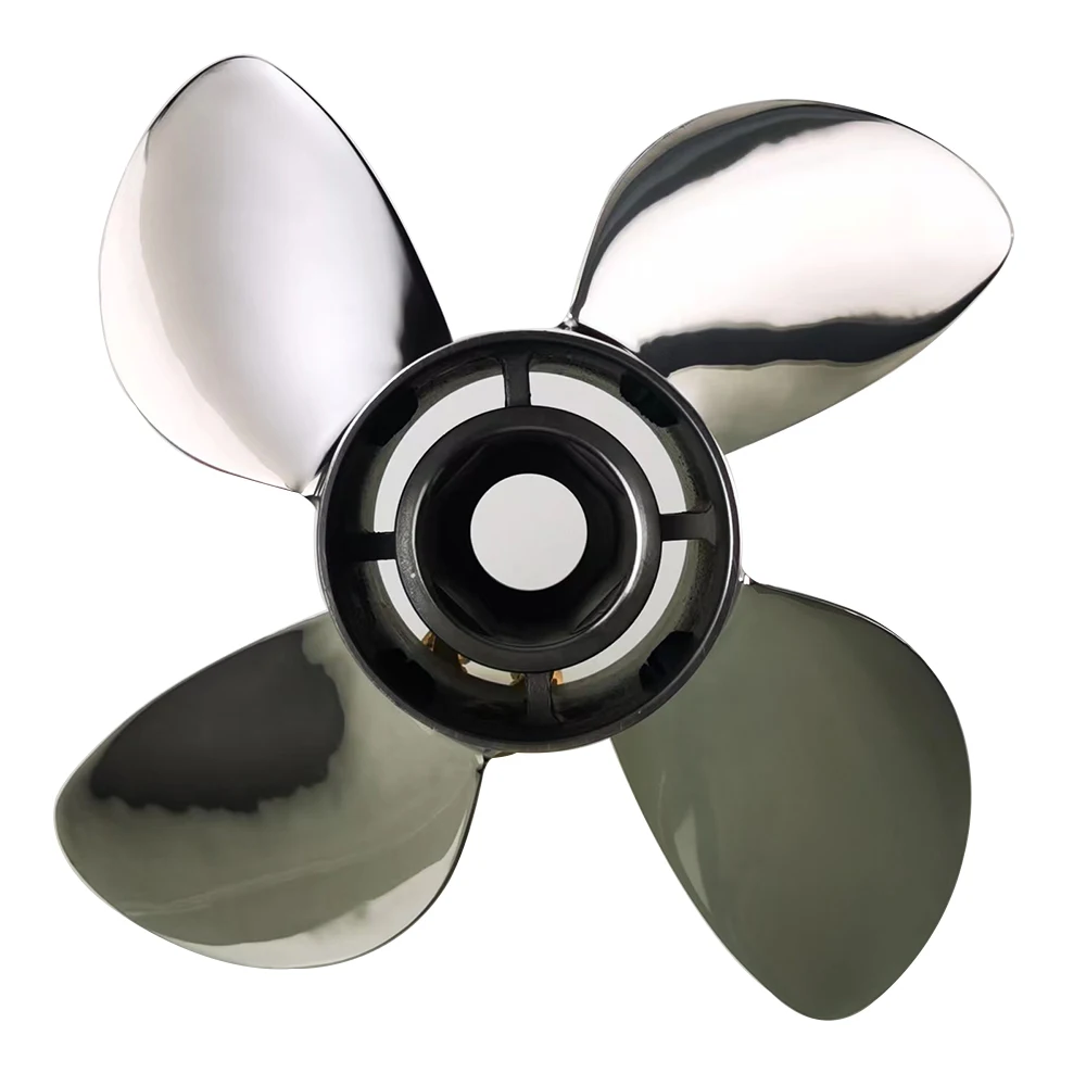 15 1/4 ''X26''150 ~ 300HP الفولاذ المقاوم للصدأ 4 شفرات المروحة البحرية لمحرك سوزوكي الخارجي #5