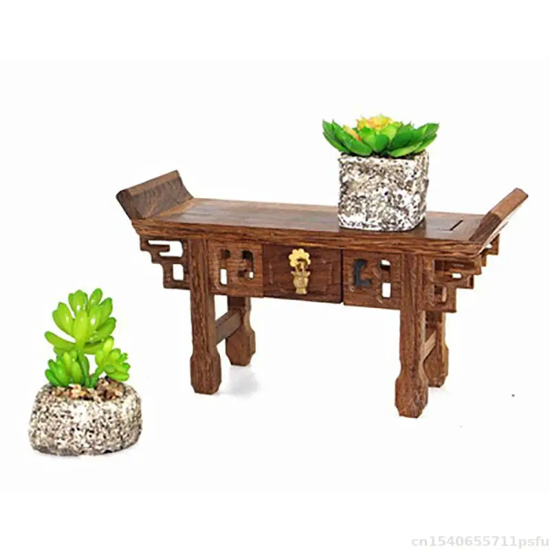 Imagem -04 - Madeira Sólida Café Chá Pedestal Artesanato Vaso Folwer Pot Bonsai Planta Prateleiras Decorativas Buda Stand Altar Mesa de Madeira Natural