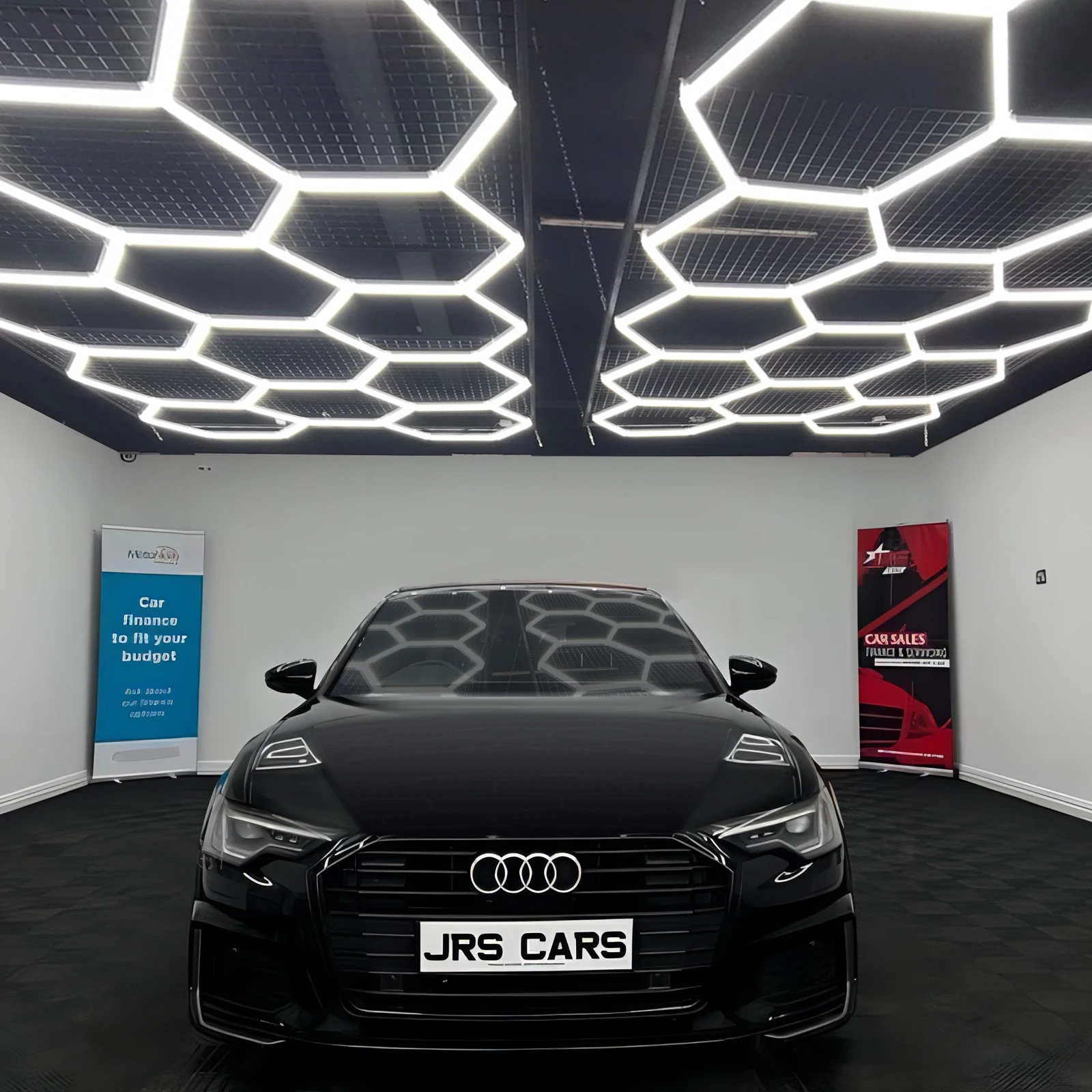 14 Grids Honeycomb Garage Light Hexagon Lamp  Ceiling Lighting for Workshop Barber Gym