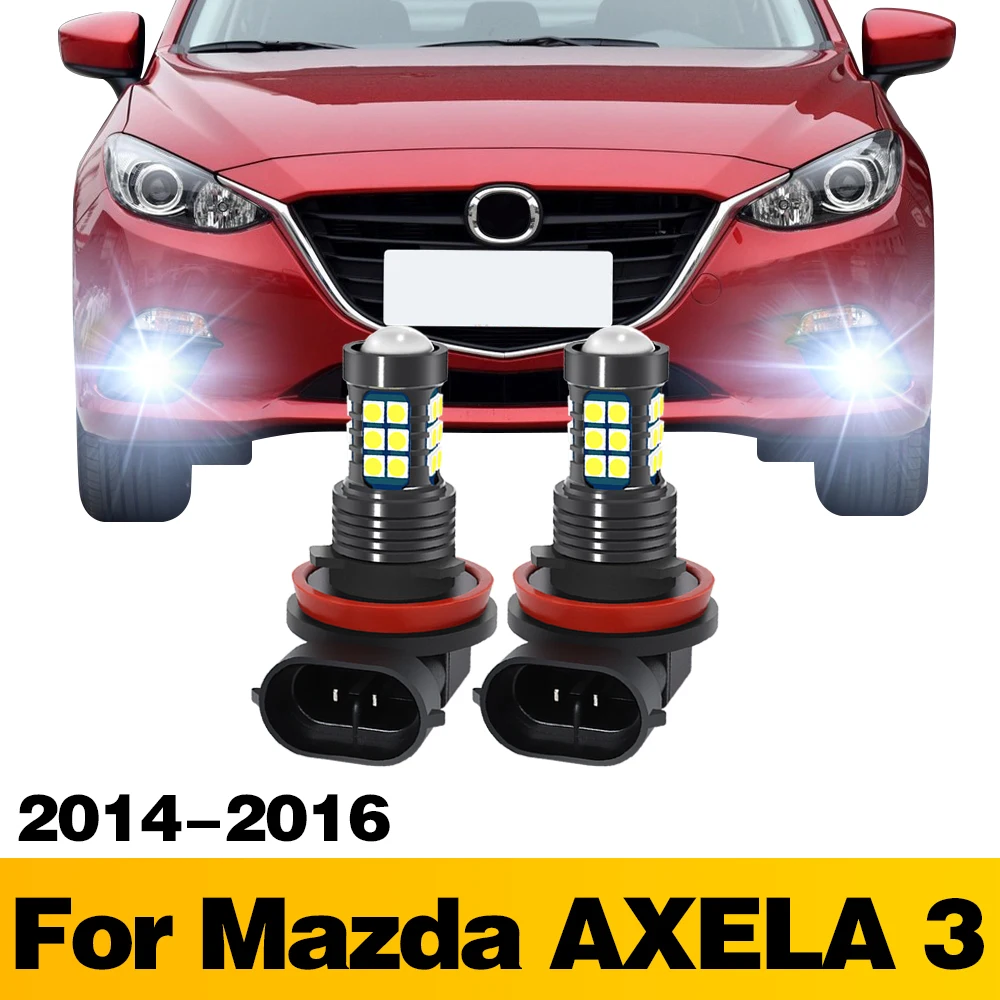 2Pcs LED Lamp Car Front Fog Light Accessories For MAZDA AXELA 3 2014 2015 2016