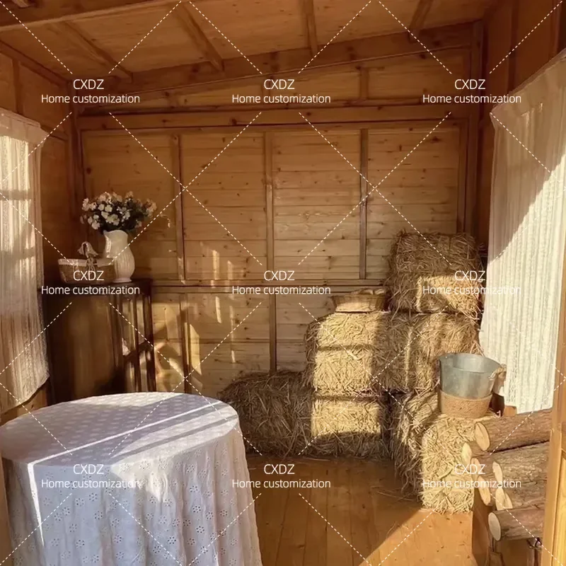 Outdoor Preservative Wood Chalet Villa Detachable Mobile Garden House Customizable Living Space for Courtyard Homestay