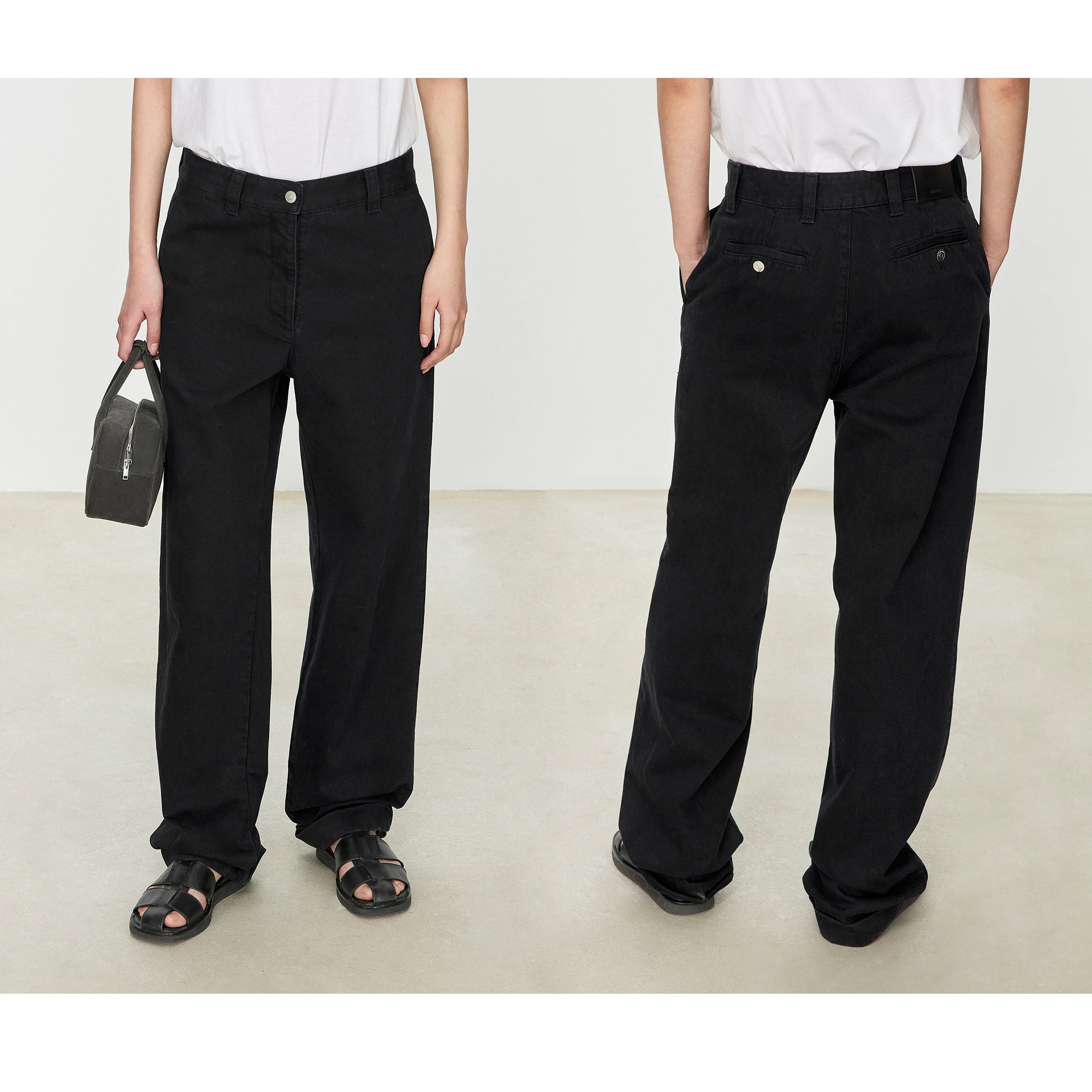 

Хлопковые джинсовые брюки с низкой талией для похудения, модные джинсы с отложным воротником, женские джинсы премиум-класса CHICJOC