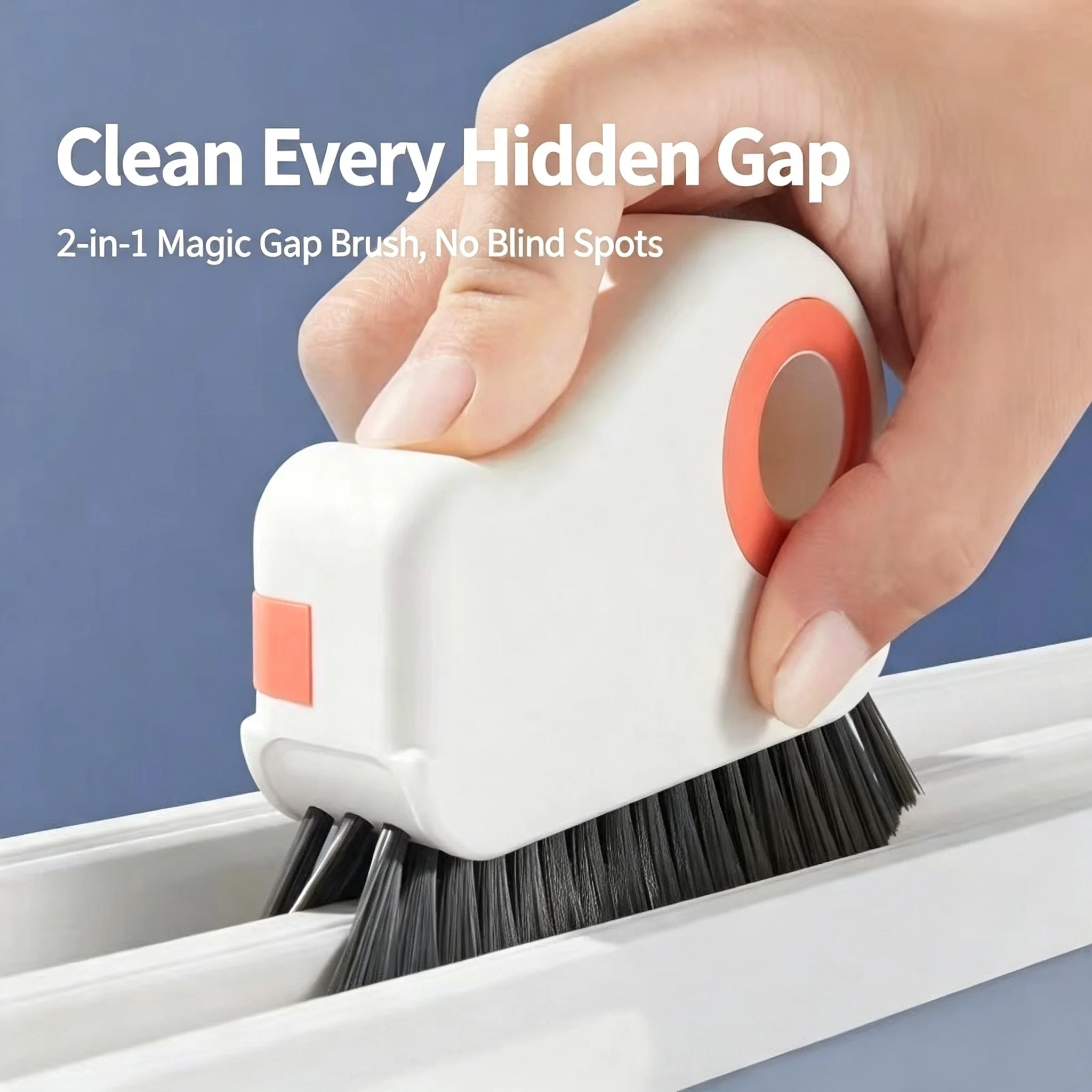 2-in-1 Groove Cleaning Brush Gap Cleaner for Door And Window Seams Dust Brush Multi-Functional Household Cleaning Tool