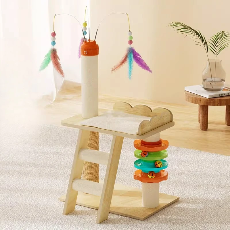 

Accessories Cat Tower Supplies Things Indoor Large Climbing Cat Tower Tree Post Modern Stairs Rascador De Gatos Cat Furniture