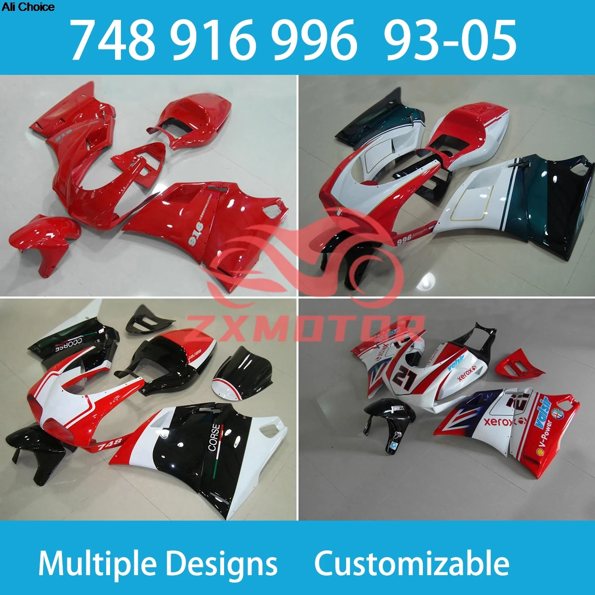 Suitable For Ducati 748 916 996 93 94 95 96 97 98 99 00 01 02 03 04 05 New Fairing Kit 1993 1994-2005 Motorcycle Fairing Kit