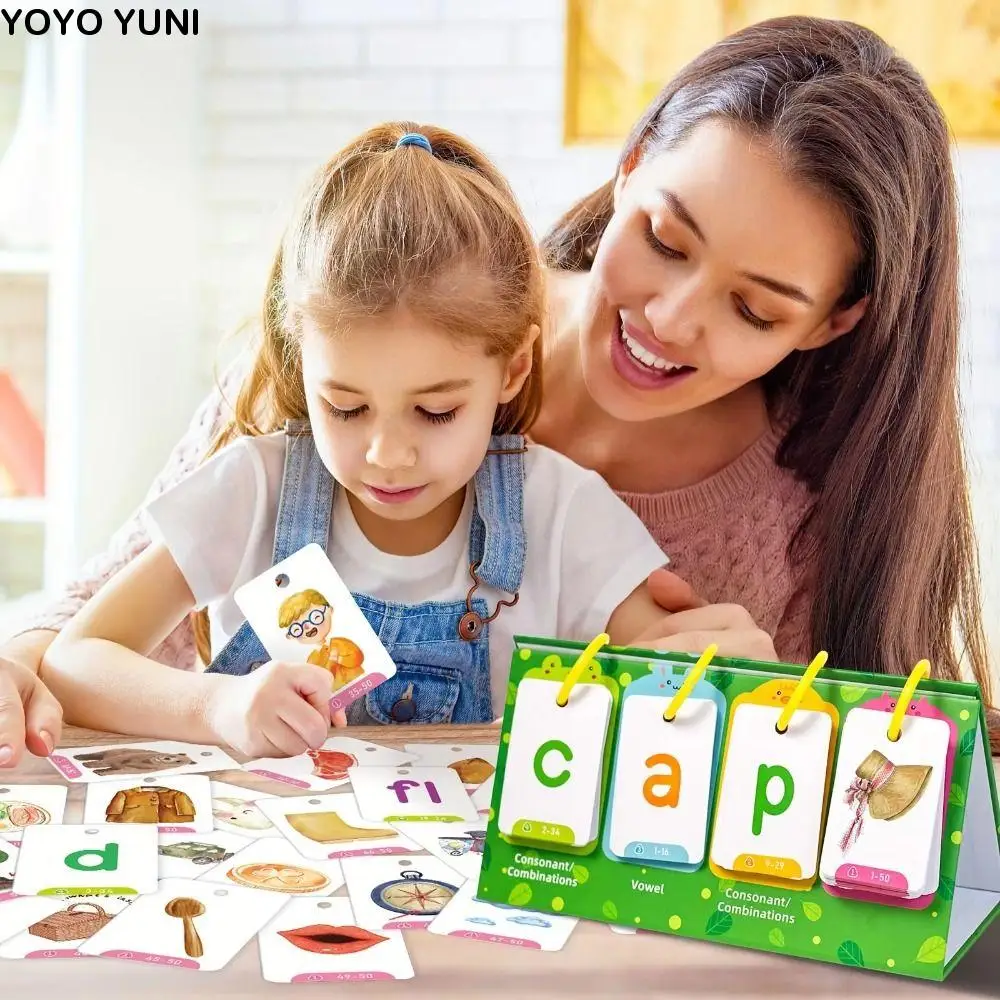 129 Pcs Picture Recognition Visual Word Game Phonics Learning Text Recognition Educational Flash Cards High Frequency Words