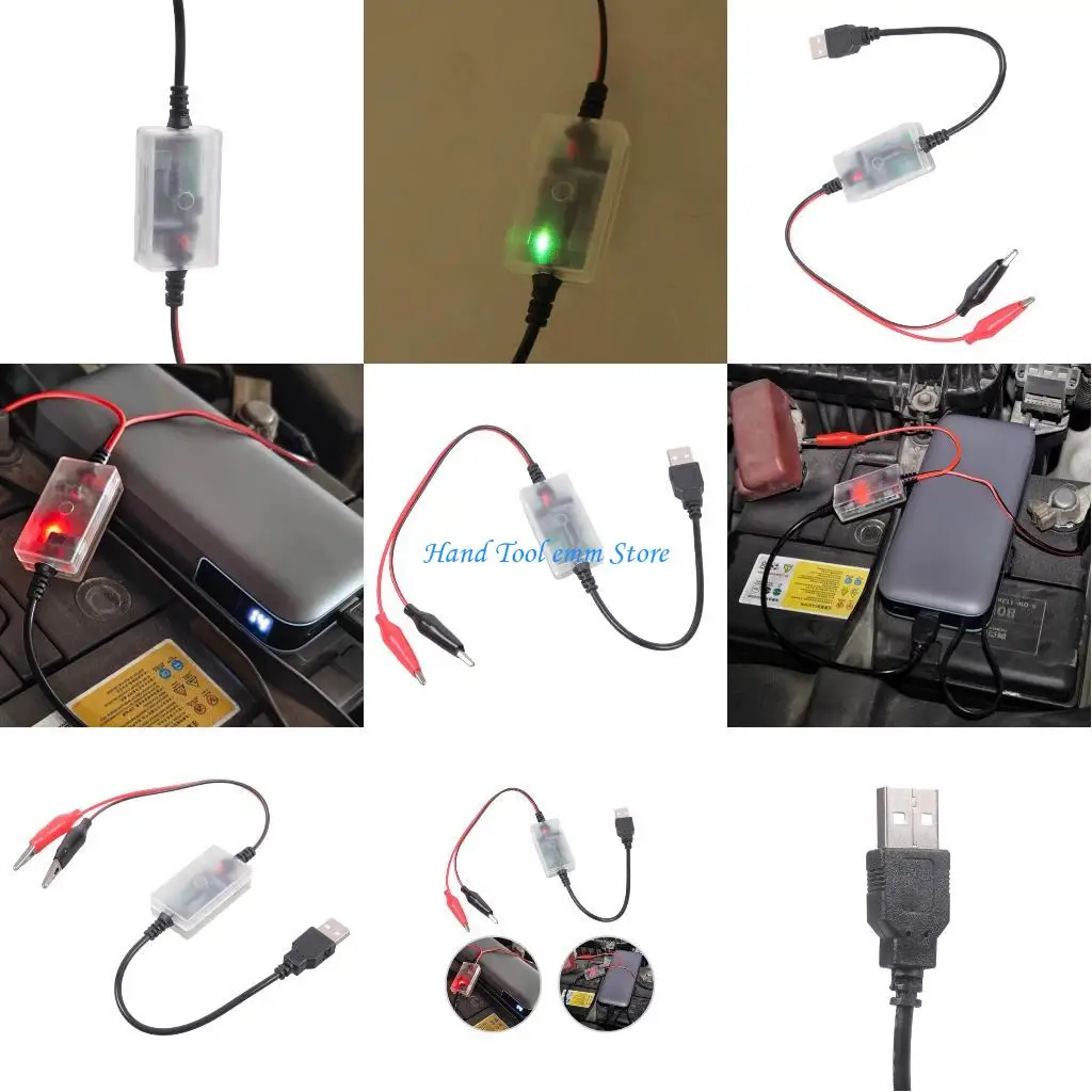 

H37F Emergency Car Battery Charging Cable 5V to 13.8V Converter for Motorcycle