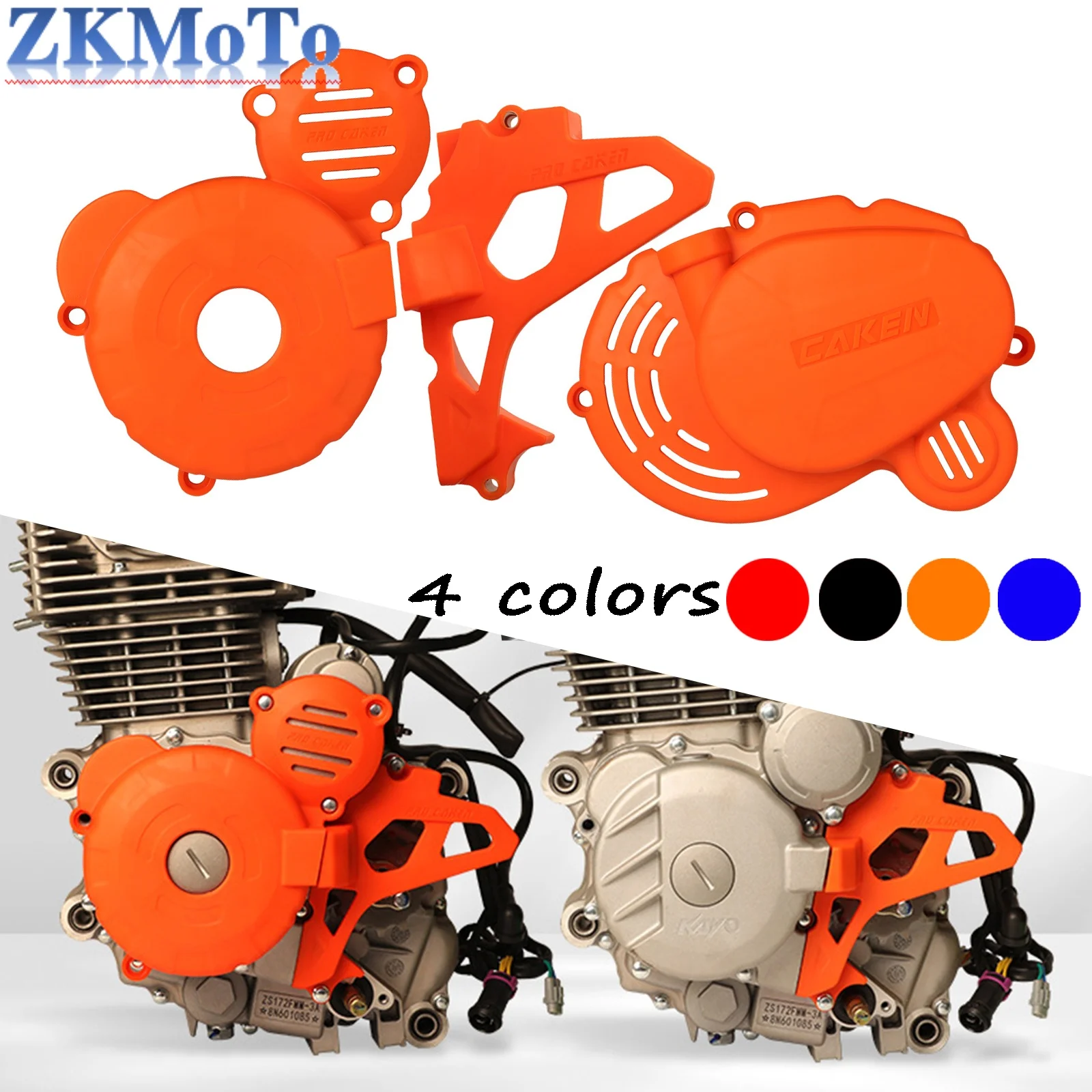 Motorcycle Clutch Guard Water Pump Cover Engine Ignition Protector For ZongShen CB250F ZS172FMM-3 Engine KAYO AVANTIS Universal