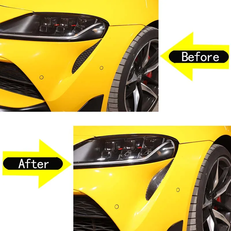 For 2019-2022 Toyota GR Supra MK5 A90 Soft Carbon Fiber Car Styling Car Headlight Decorative Sticker Car Exterior Accessories