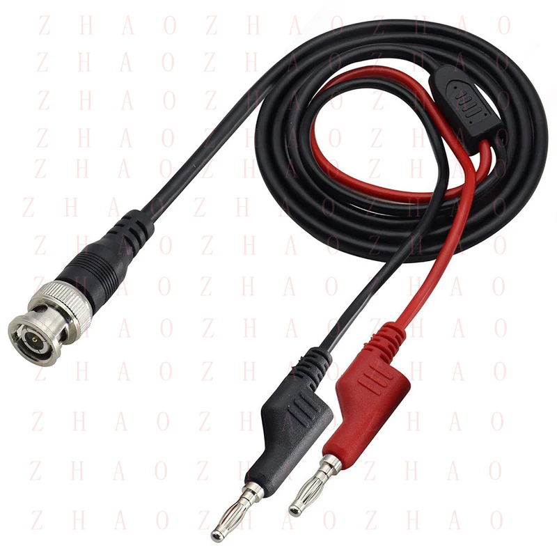 L+ for BNC Male to Stackable Dual Banana Plug Test Cable Oscilloscope Signal Generator