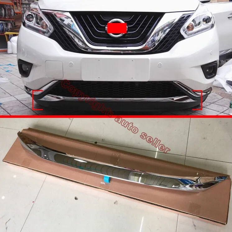 ABS Chrome Front Bumper Cover Trim For Nissan MURANO 2015 2016 2017 Car Accessories Stickers