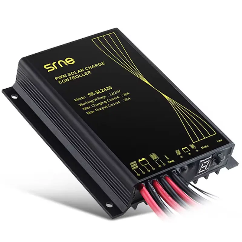 SRNE SL سلسلة PWM الشمسية ضوء الشارع تحكم 12/24 فولت 10A 20A IP68 مقاوم للماء الشمسية جهاز التحكم في الشحن لبطارية ليثيوم