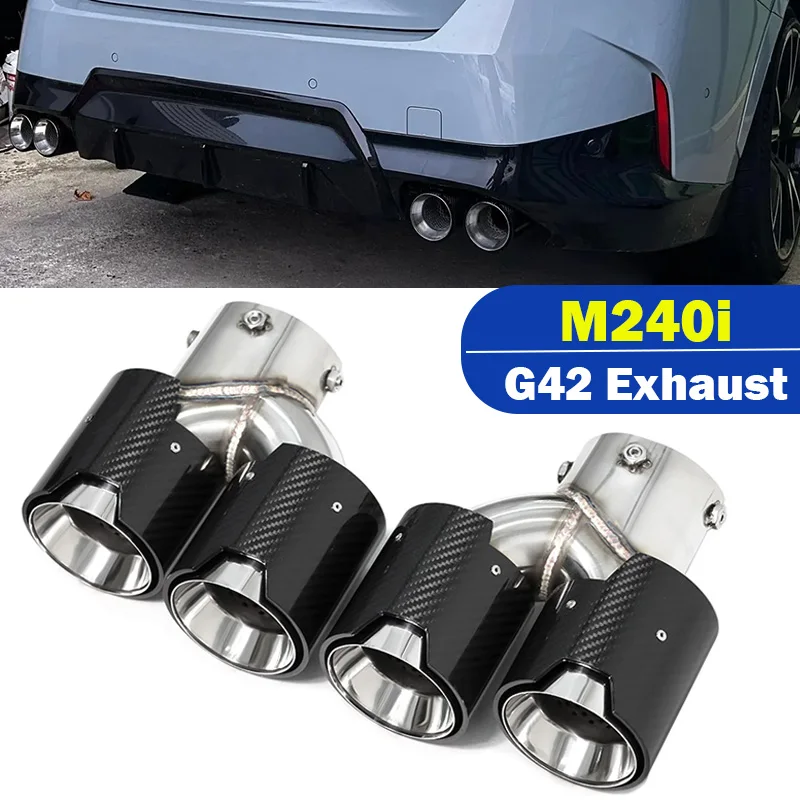 Quad Exhaust Tip For BMW G20 G21 M340i G42 M240i G22 G23 M440i Dual M Performance Exhaust System MPE Nozzle Muffler Tailpipe