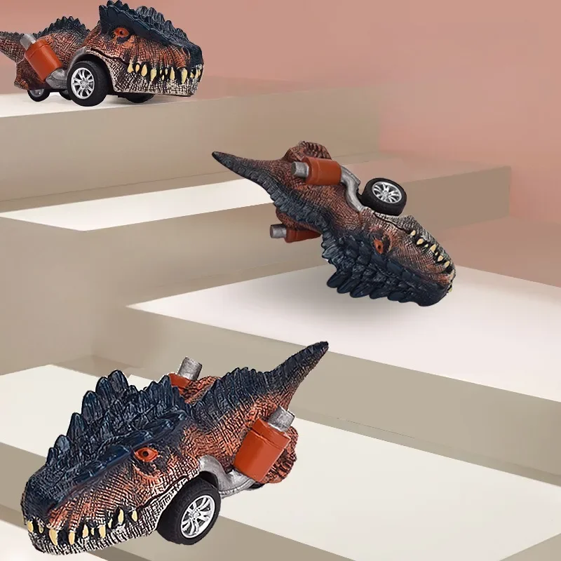 1pcs Dinosaur Powered Scooter Cute Cartoon Children's Toy Simulation Puzzle Car Toy Birthday Gifts for Boys and Girls