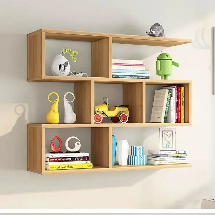 

Wall shelf Simple wall hanger Barber shop storage rack Restaurant background wall decorative hanging cabinet