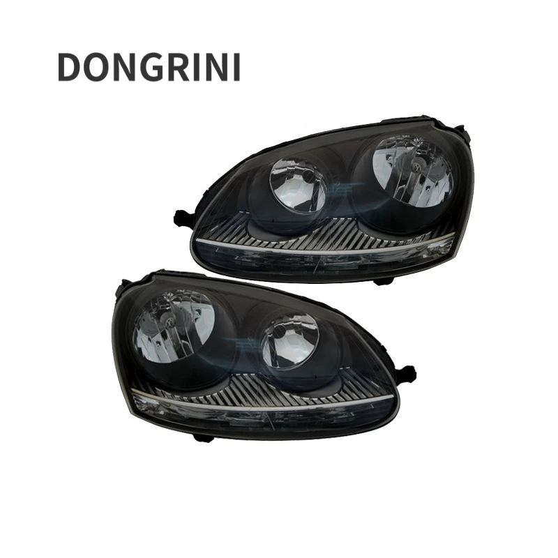 

Подходит для автомобильных фар VW Golf MK5 Jetta Rabbit 2005-2011, черные фары, передние фары