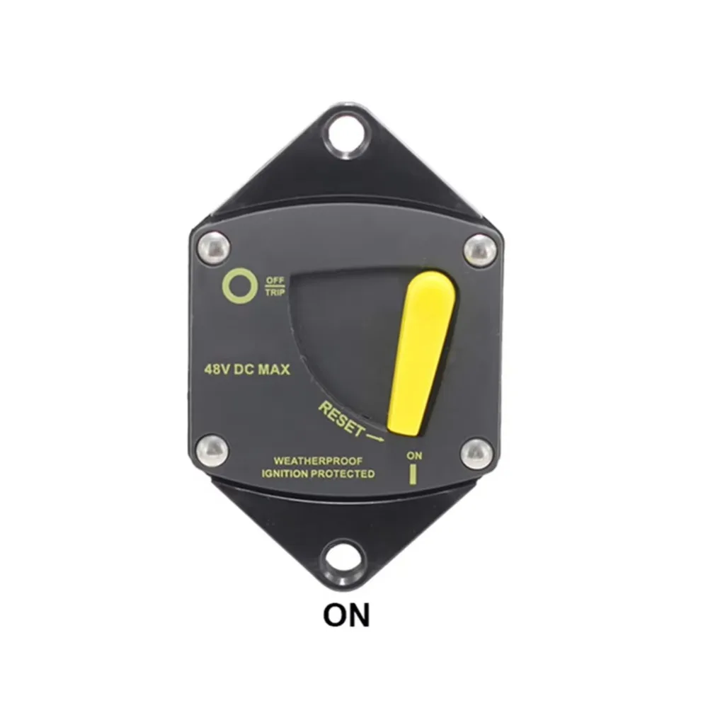 

30A-300A Marine Circuit Breaker 12V-48V DC Waterproof Manual Reset Circuit Breaker Stable Performance Dual Battery