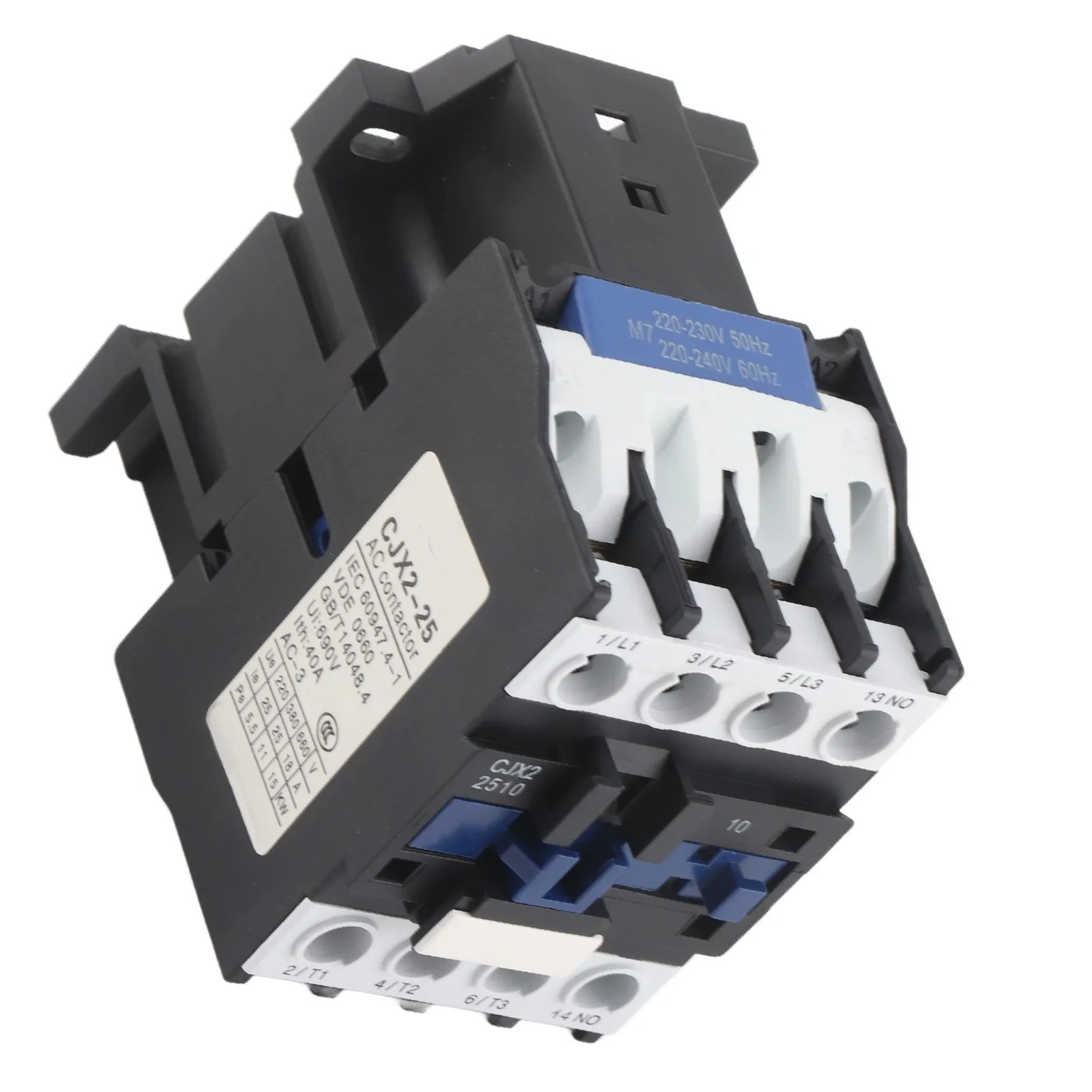 AC Contactor Coil NO for Motor Power Supply Controls Indicators CJX2‑2510 220V 50HZ 25A