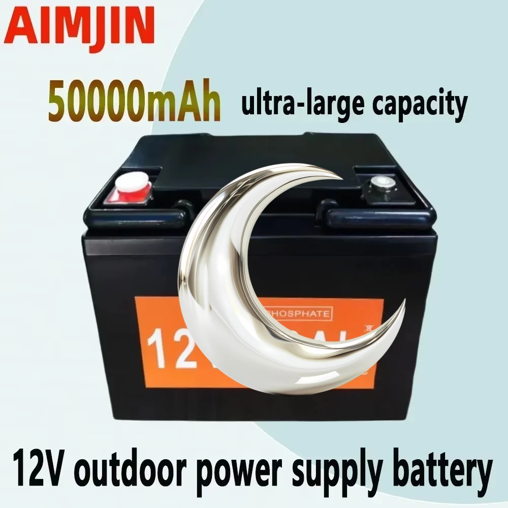 Suitable for outdoor portable backup power supply 12V 50Ah LiFePO4 Battery Pack with BMS and power