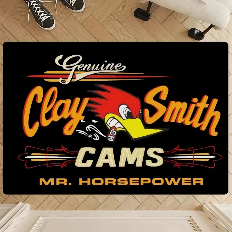VIKAMA Retro Hot Rod Doormat Clay Smith Cams 