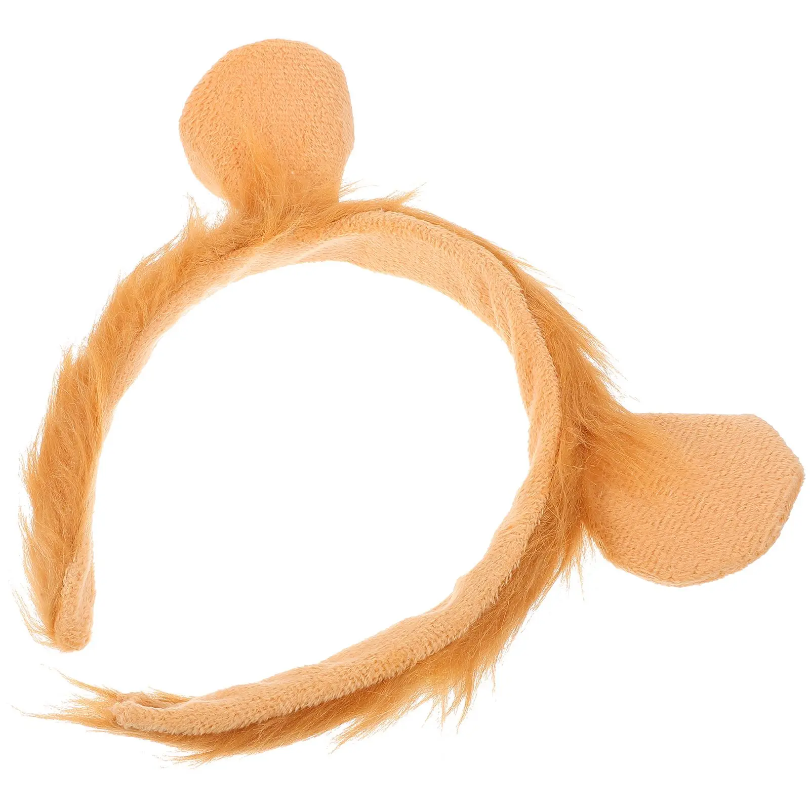 

Lion Ears Halloween Cosplay Party Accessories Headband Halloween for Adults Teenagers Soft Furry Lion Costume