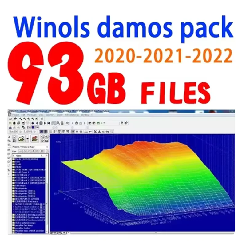 

2025 Hot! Best selling 93GB WINOLS DAMOS Big Archive Damos Mappacks for Winols Software Chip Tuning Maps All data maps file