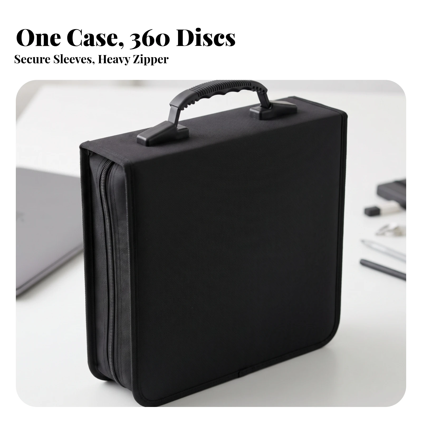 CD Storage Bag Portable CD/DVD Storage Bag Disc Organizer Organized Long-Lasting for Collectors, Travel, Car