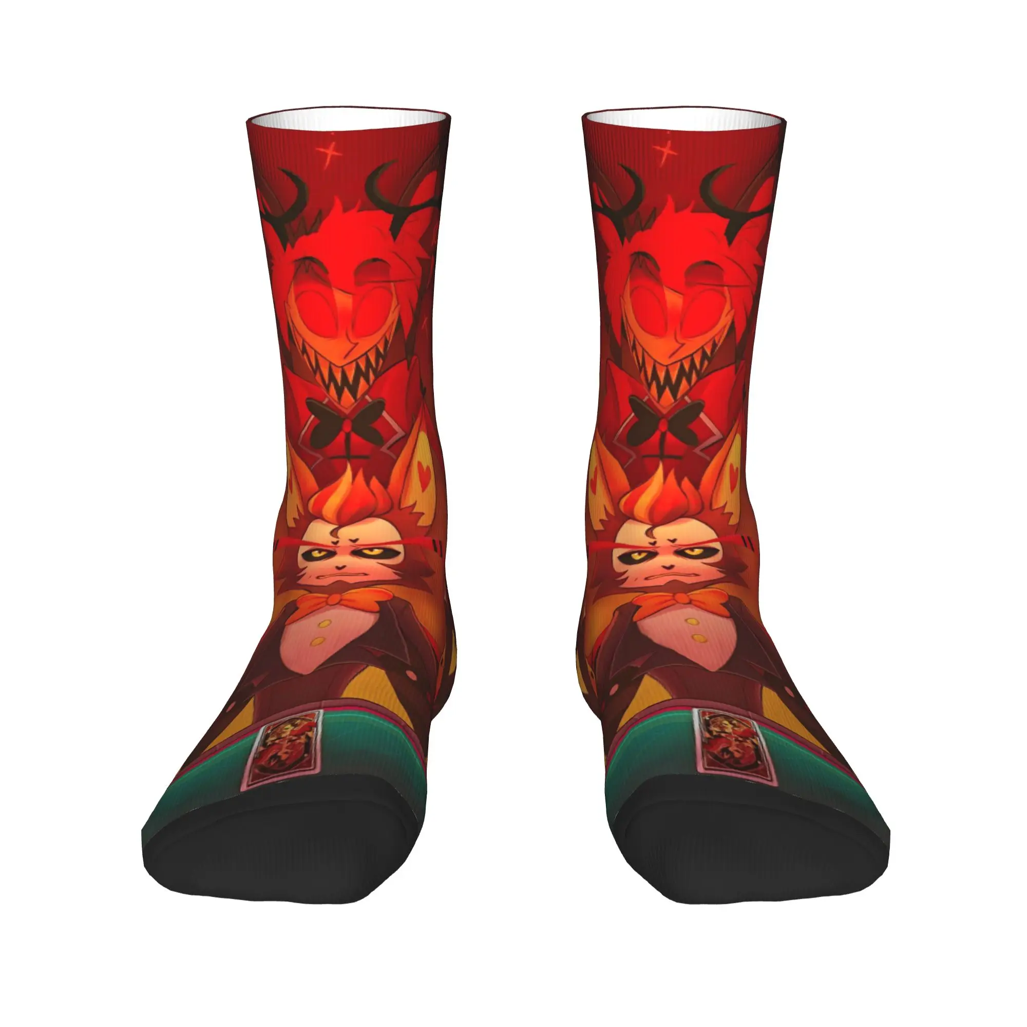 Hazbins Hotels أنيمي جوارب للجنسين الرجال الجوارب متوسطة لينة عارضة الجوارب الربيع الرياضة في الهواء الطلق عدم الانزلاق تصميم الجوارب #2
