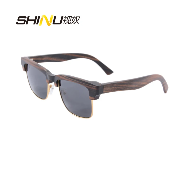 

SHINU Polarized Sunglasses Men Ebony Glasses Y2k Retro Vintage Small Frame Square Cool Sunglasses Men Wood Handmade Dark Shades